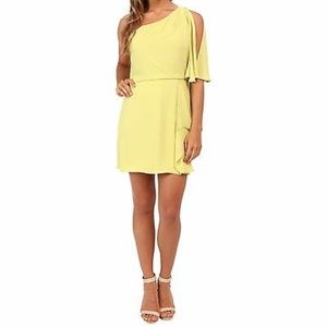 BCBGMAXAZRIA One Shoulder Draped Mina Mini Dress